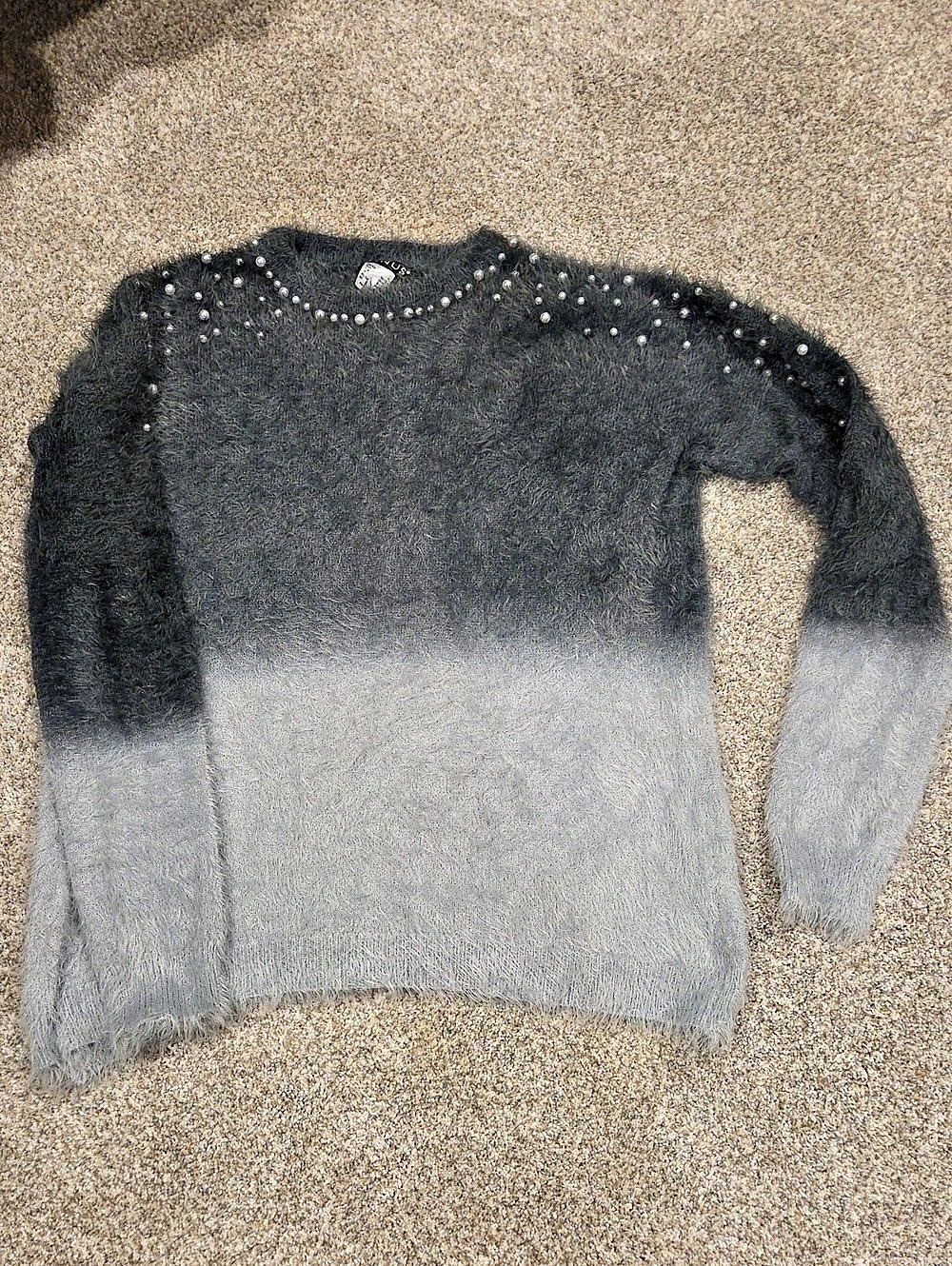 VENUS Ombre Studded Crewneck Sweater Size Small